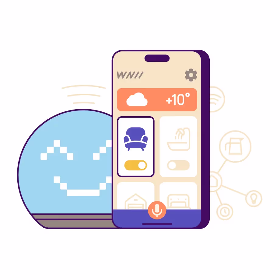 Mobile with smile Shape Illustration